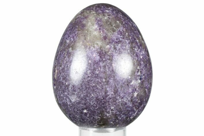 Polished Purple Lepidolite Egg - Madagascar #366435